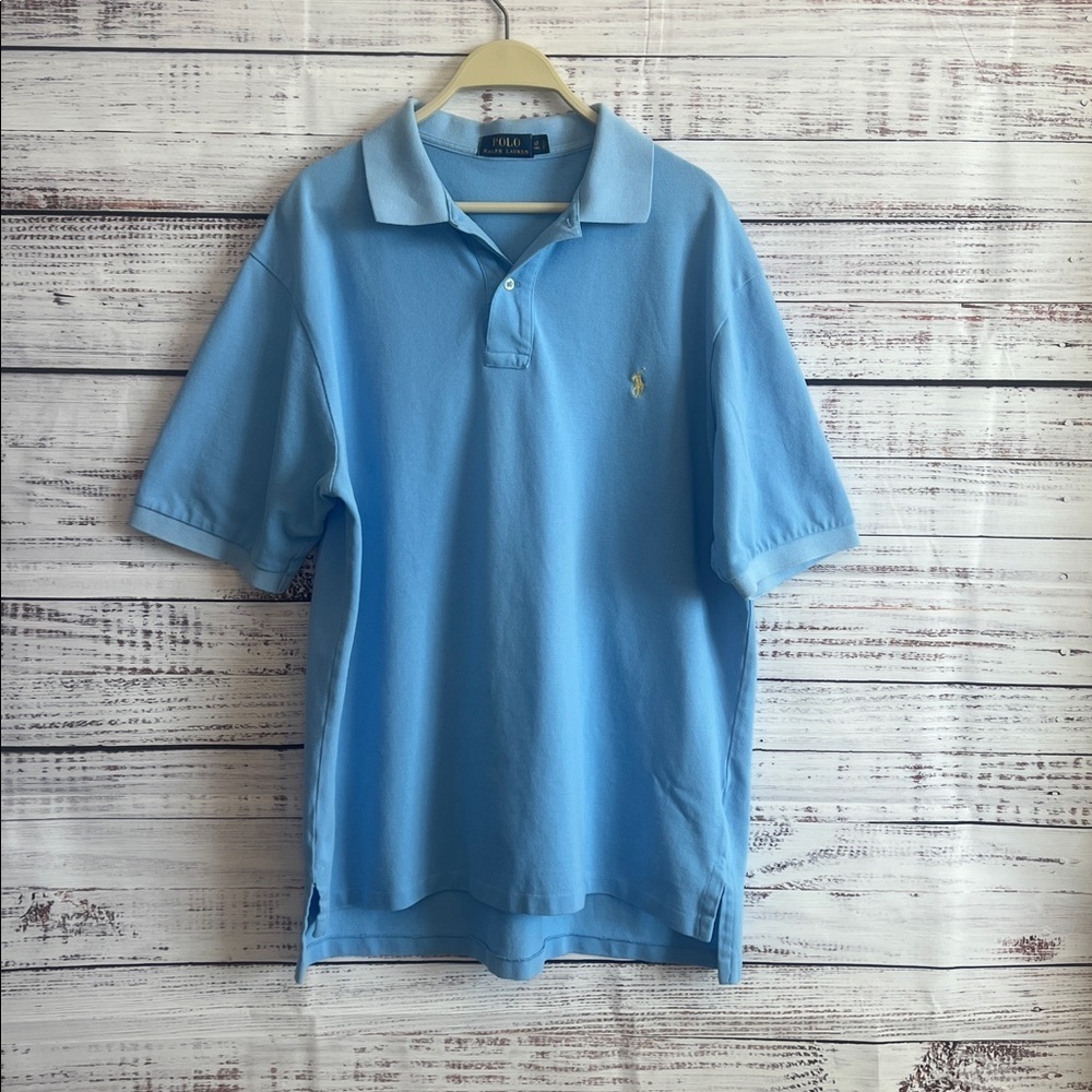 POLO BY RALPH LAUREN POLO 100% COTTON MENS SHORT SLEEVE LARGE TALL BLUE